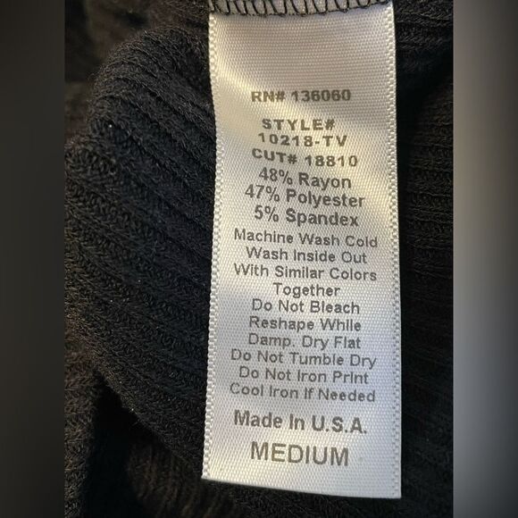 PROJECT SOCIAL T Tank Top Ribbed Black M - Picture 6 of 6